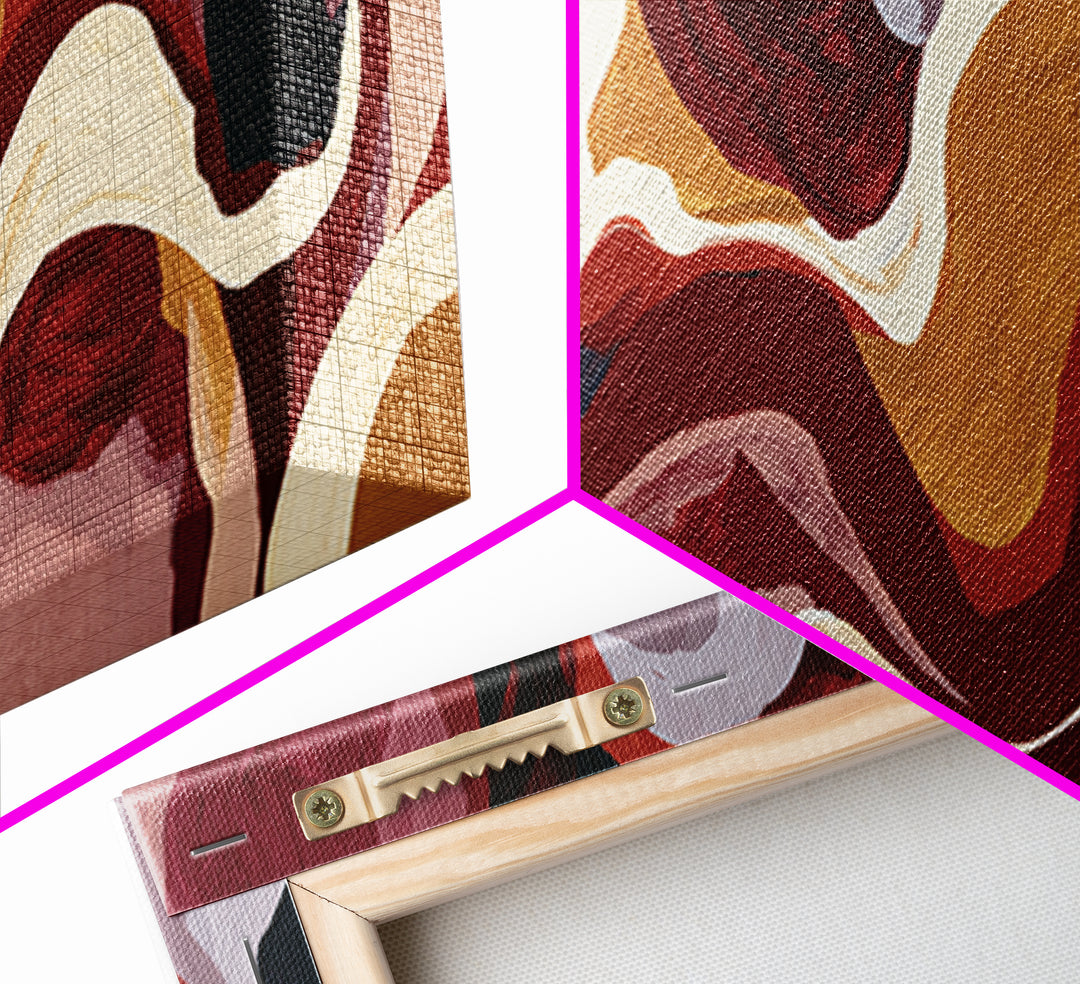 Abstract Red Wine Swirl Framed Canvas Print, Dining Room Art, Dining Room Wall Art, Dining Room Decor, Abstract Art, Dining, DRA-2x1-38