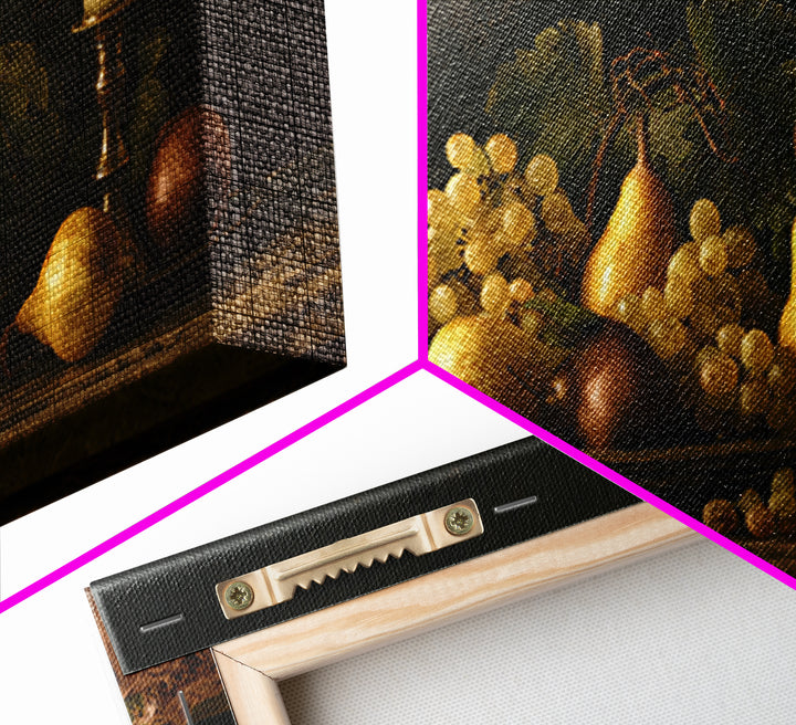 Classical Fruit Still Life Framed Canvas Print, Dining Room Art, Contemporary Art, Dining Room Decor, Fine Art, Dining, DRA-2x1-45