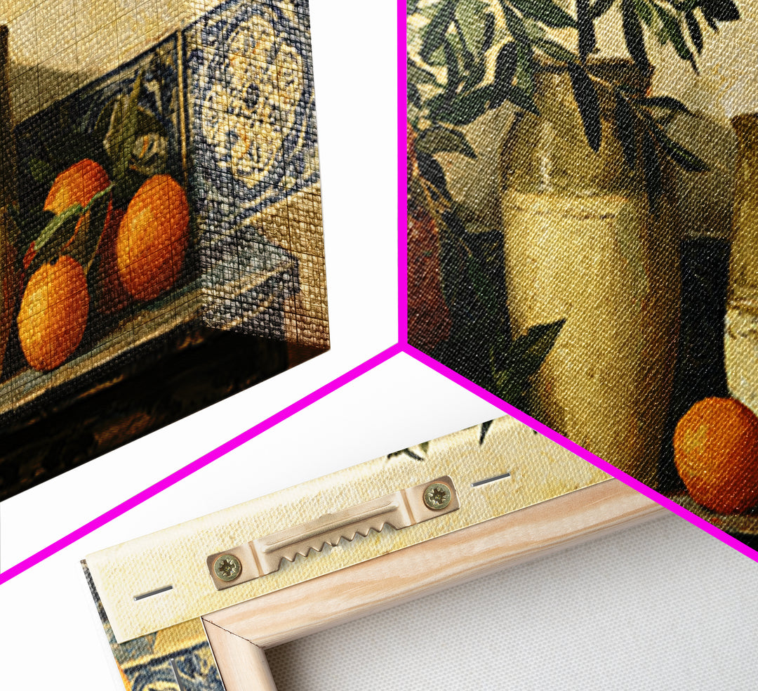 Mediterranean Olive Branch and Citrus Arrangement Canvas Print, Dining Room Art, Printable Wall Art, Dining Room Decor, Dining, DRA-2x1-56
