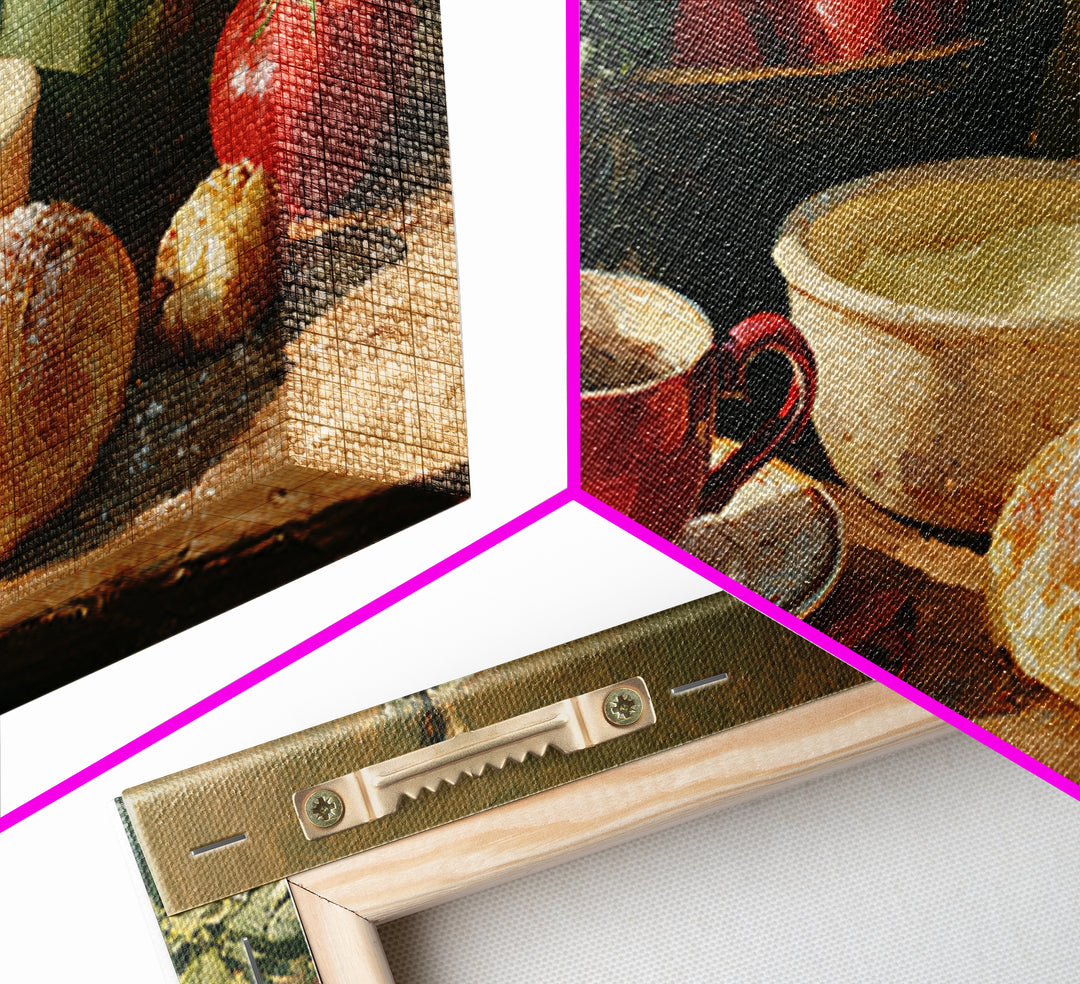 Coffee and Pastry Scene for Breakfast Nook Canvas Print, Dining Room Art, Room Decor, Dining Room Decor, Fine Art, Dining, DRA-2x1-58