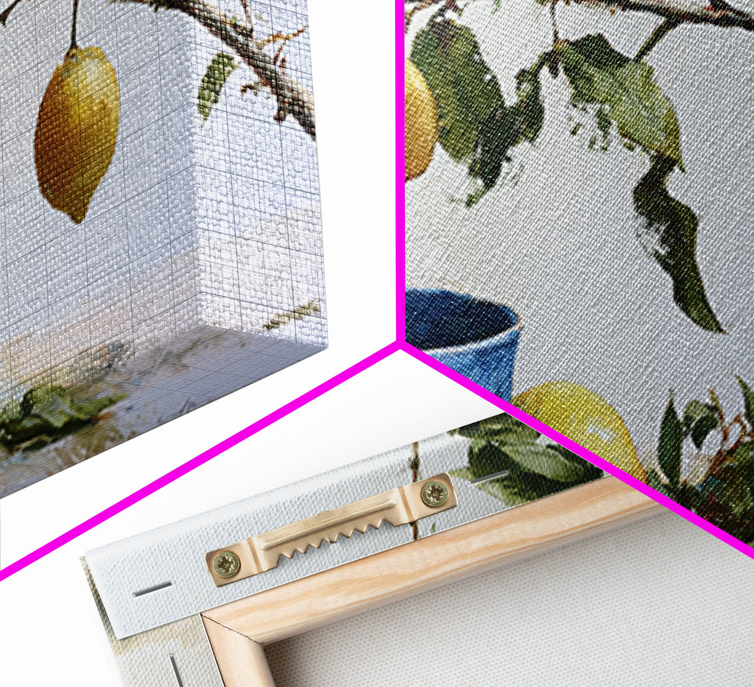 Italian Lemon Branch Canvas Print, Dining Room Art, Wall Art, Dining Room Decor, Watercolor Art, Dining, Printable Art, DRA-2x1-73
