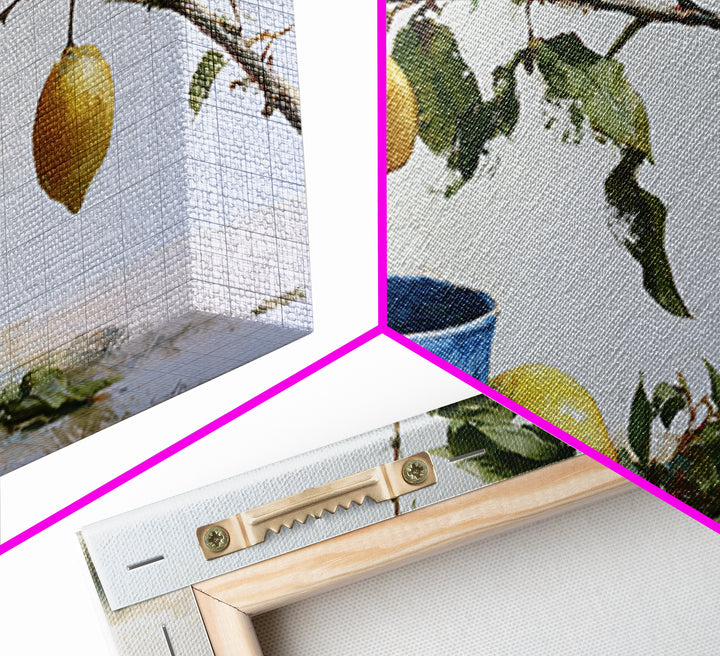 Italian Lemon Branch Canvas Print, Dining Room Art, Wall Art, Dining Room Decor, Watercolor Art, Dining, Printable Art, DRA-2x1-73