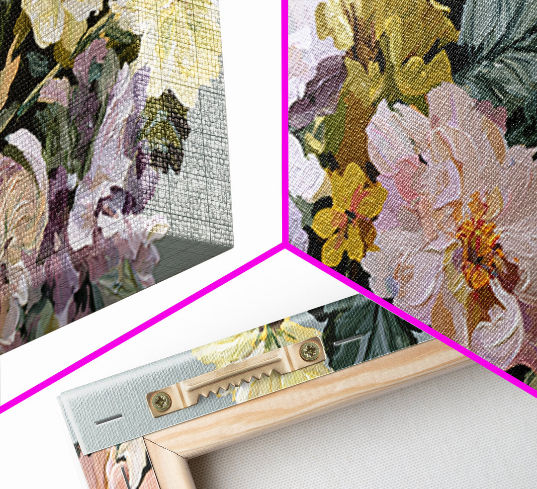 Large Expressive Flower Vase Framed Canvas Print, Dining Room Art, Printable Art, Dining Room Decor, Watercolor Art, Dining, DRA-2x1-92