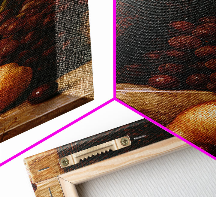 Classical Fruit Still Life Canvas Print, Dining Room Art, Canvas Wall Art, Dining Room Decor, Oil Painting, Dining, DRA-2x3-57