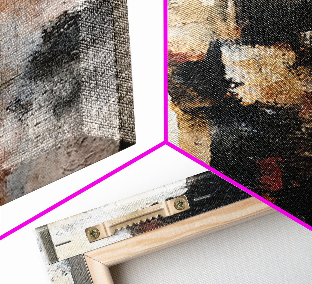 Abstract Composition in Appetite Friendly Warm Tones Canvas Print, Dining Room Art, Statement Artwork, Dining Room Decor, DRA-2x3-60