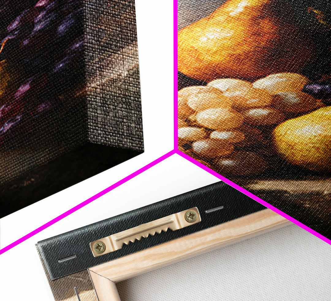 Classical Fruit Still Life Canvas Print, Dining Room Art, Canvas Wall Art, Dining Room Decor, Oil Painting, Dining, DRA-2x3-81