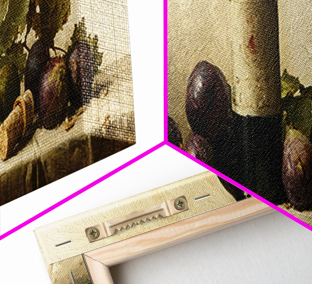 Wine Bottle and Figs on a Linen Canvas Print, Dining Room Art, Wall Decor, Dining Room Decor, Abstract Art, Dining, DRA-3x1-19