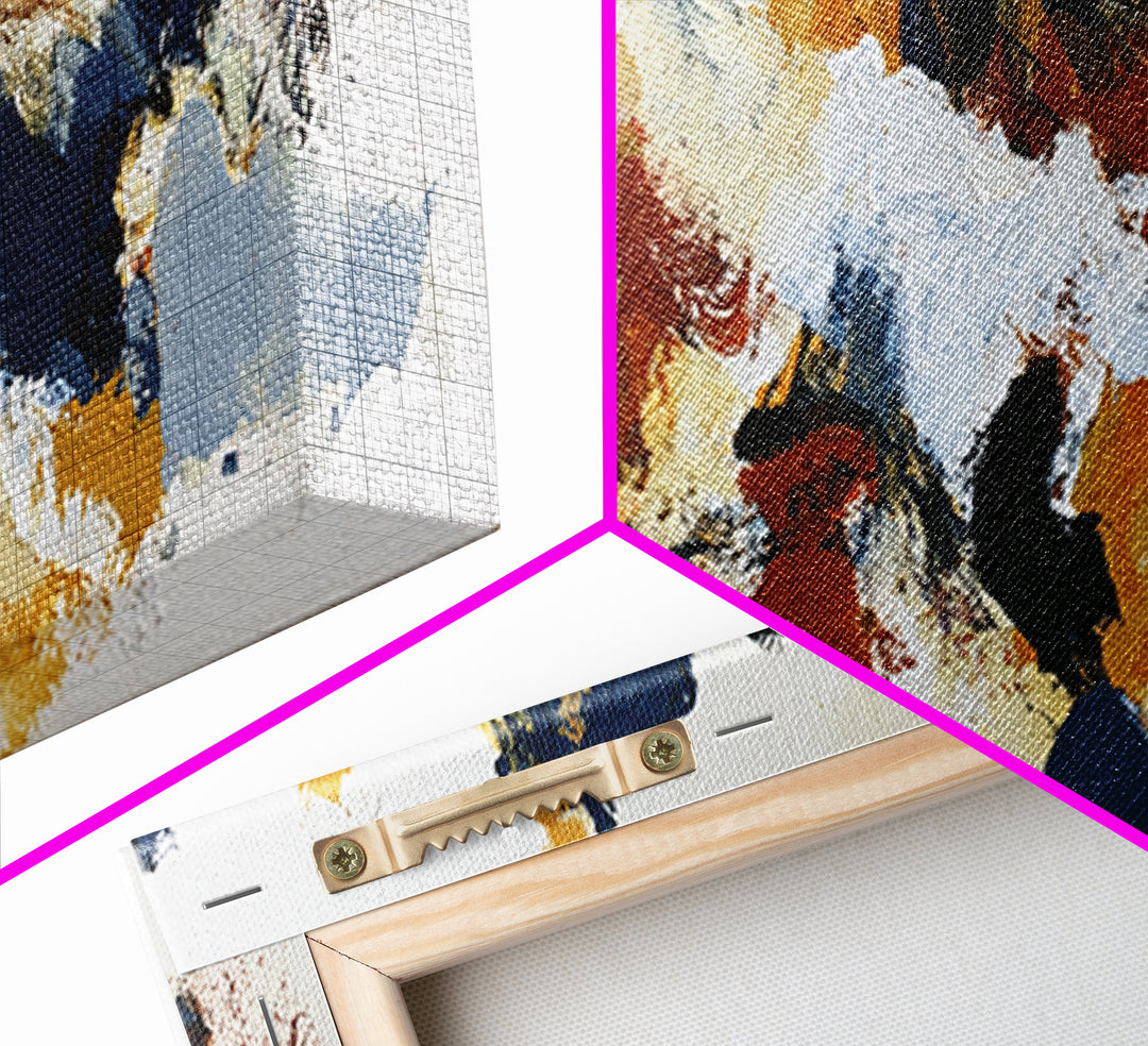 Abstract Composition in Appetite Friendly Warm Tones Canvas Print, Dining Room Art, Coastal Wall Art, Dining Room Decor, Dining, DRA-3x1-20