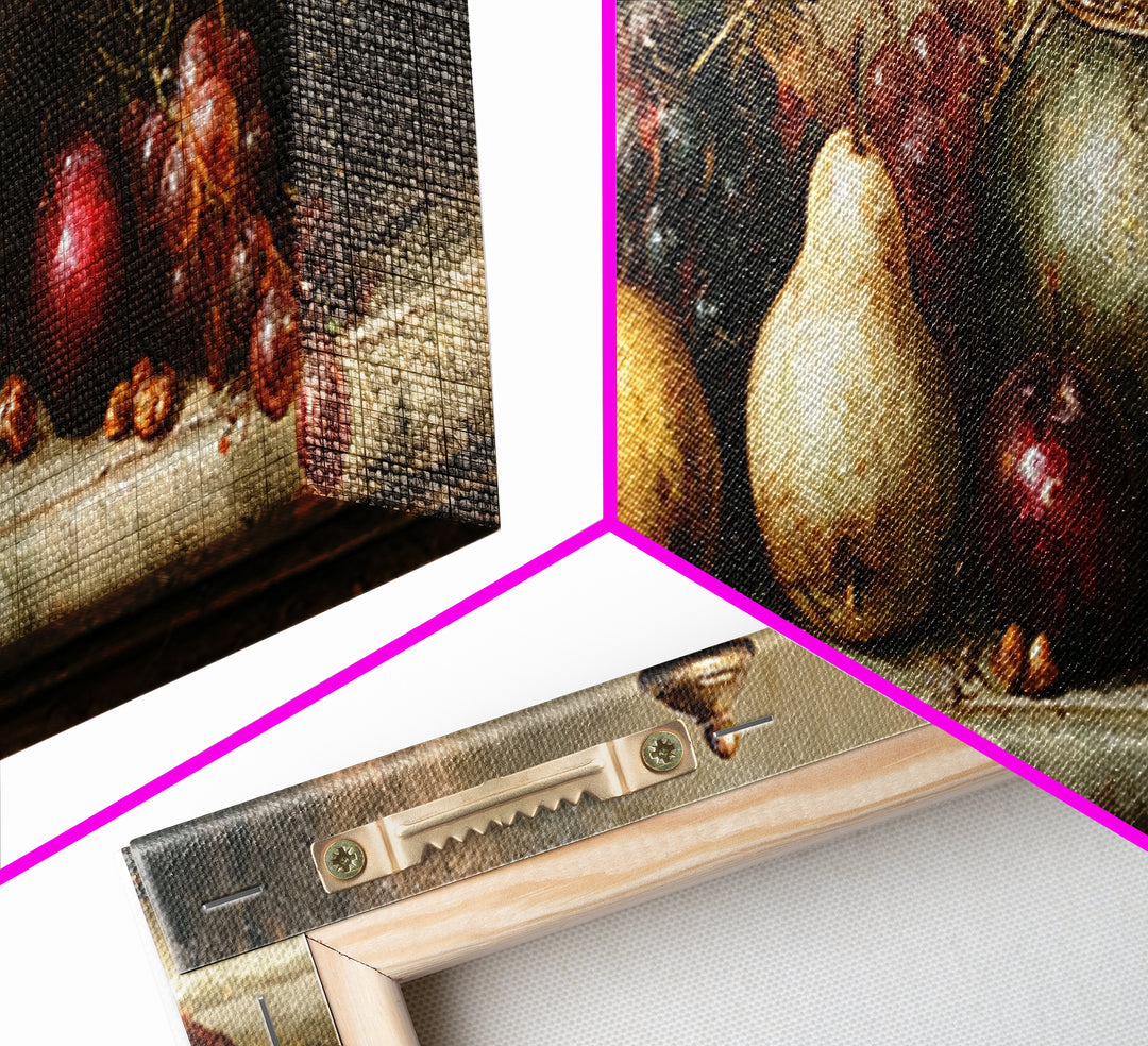 Classical Fruit Still Life Canvas Print, Dining Room Art, Abstract Wall Art, Dining Room Decor, Watercolor Art, Dining, DRA-3x1-41