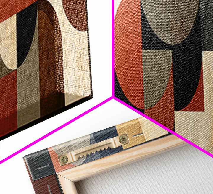 Abstract Composition in Appetite Friendly Warm Tones Canvas Print, Dining Room Art, Gallery Decor, Dining Room Decor, Dining, DRA-3x1-44