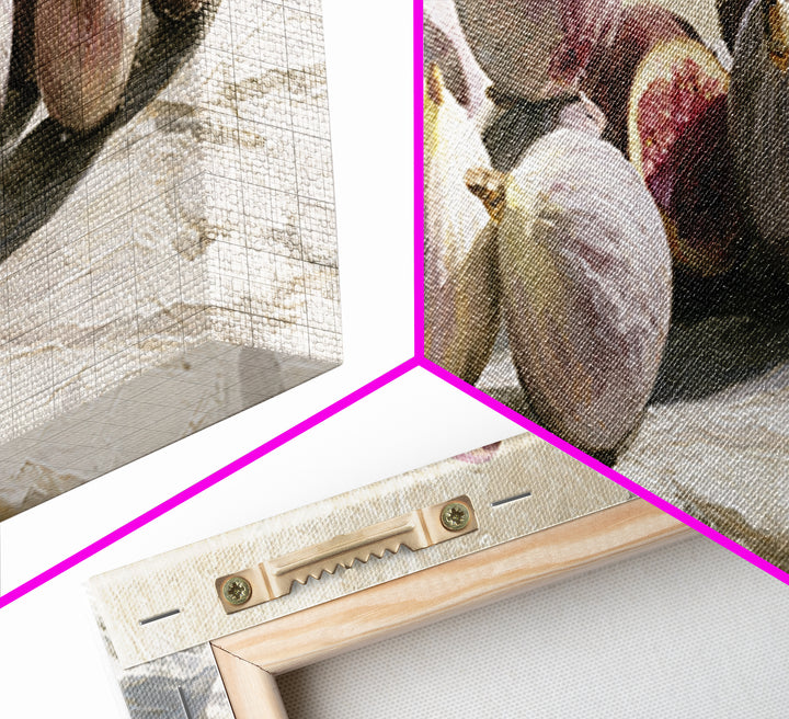 Figs on Marble Framed Canvas Print, Dining Room Art, Print, Dining Room Decor, Dining, Living Room Decor, Abstract Wall Art, DRA-3x1-87