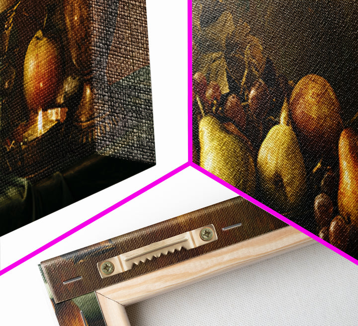 Classical Fruit Still Life Framed Canvas Print, Dining Room Art, Set of 3 Prints, Dining Room Decor, Oil Painting, Dining, DRA-3x1-89