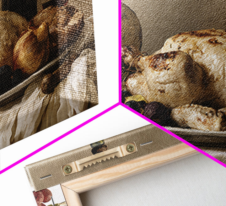 Classic Dutch Feast Arrangement Framed Canvas Print, Dining Room Art, Canvas Wall Art, Dining Room Decor, Fine Art, Dining, DRA-3x2-23