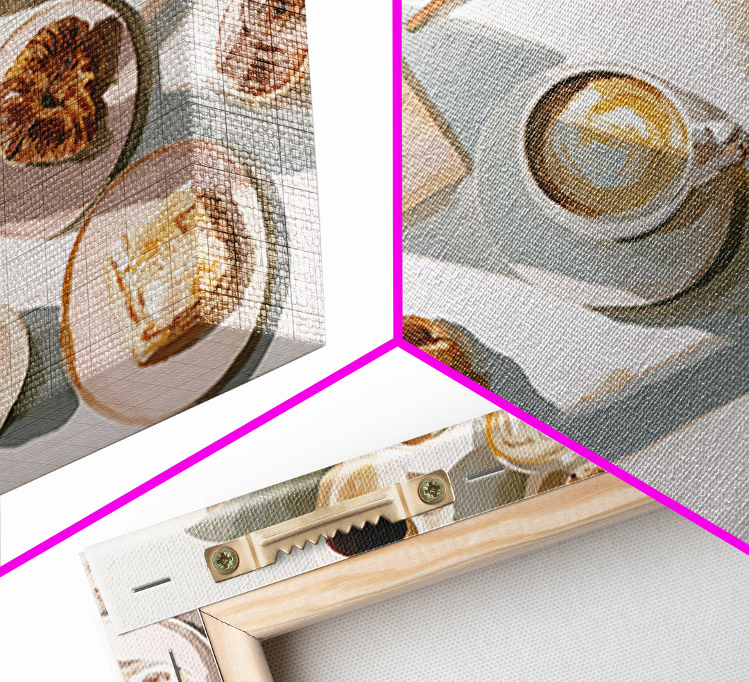 Coffee and Pastry Scene for Breakfast Nook Canvas Print, Dining Room Art, Canvas Art, Dining Room Decor, Fine Art, Dining, DRA-3x2-42