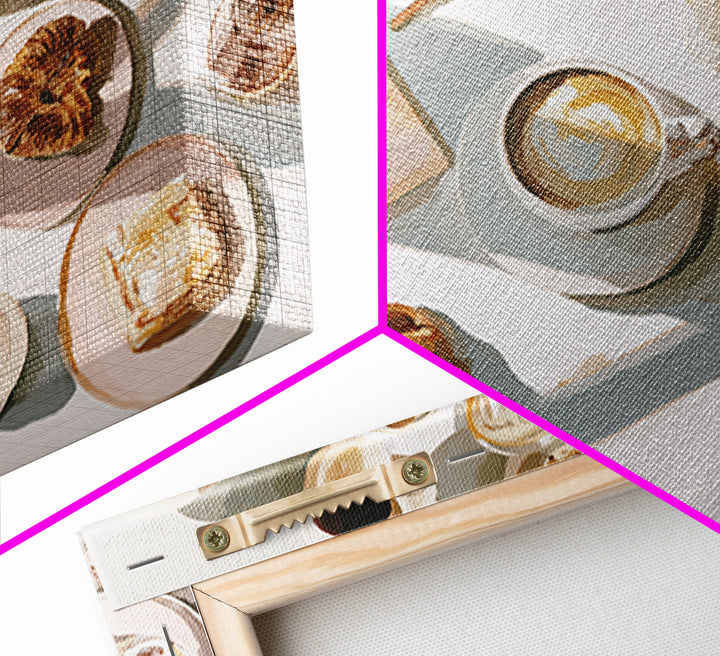 Coffee and Pastry Scene for Breakfast Nook Canvas Print, Dining Room Art, Canvas Art, Dining Room Decor, Fine Art, Dining, DRA-3x2-42