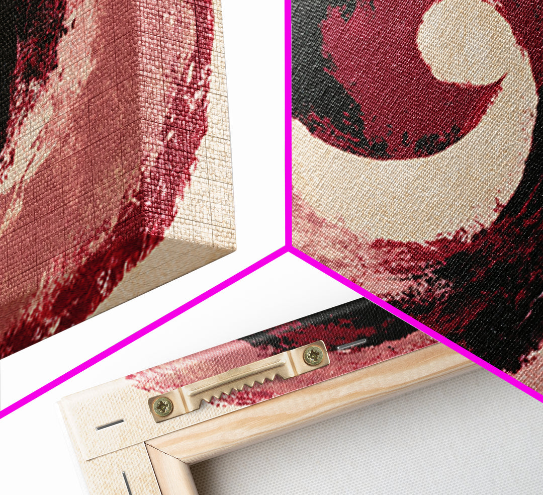 Abstract Red Wine Swirl Framed Canvas Print, Dining Room Art, Bedroom Decor, Dining Room Decor, Abstract Art, Dining, DRA-3x2-46