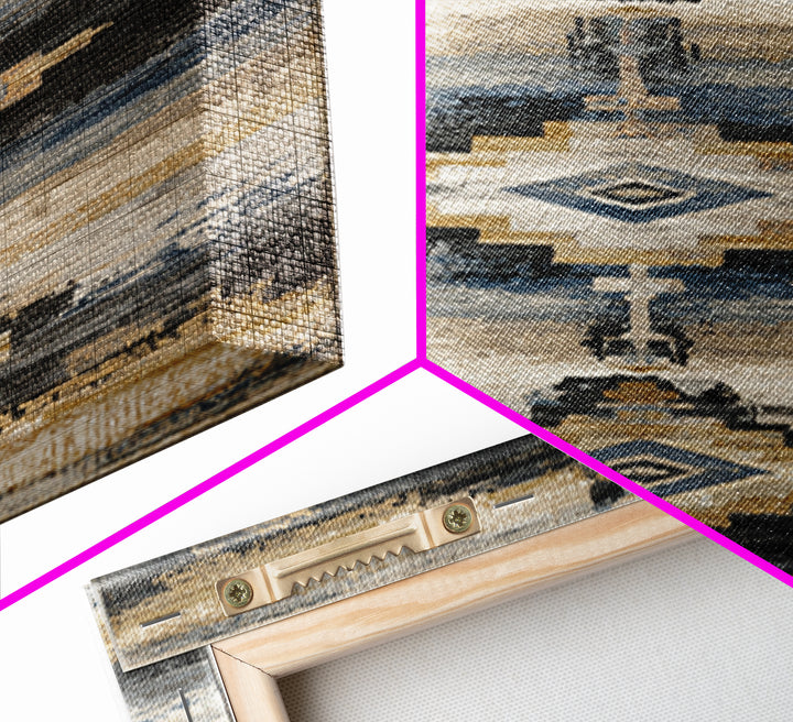 Layered Tapestry Pattern Canvas Print, Eclectic Art, Art, Living Room Decor, Fine Art, Eclectic, Large Wall Art, Boho, ECL-1x3-100