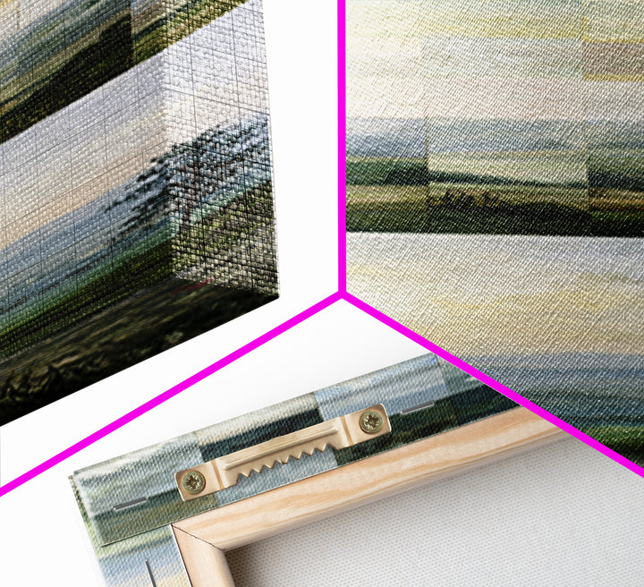 Bohemian Patchwork Landscape Canvas Print, Eclectic Art, Artwork, Living Room Decor, Eclectic, Boho Decor, Gallery Decor, ECL-1x3-12