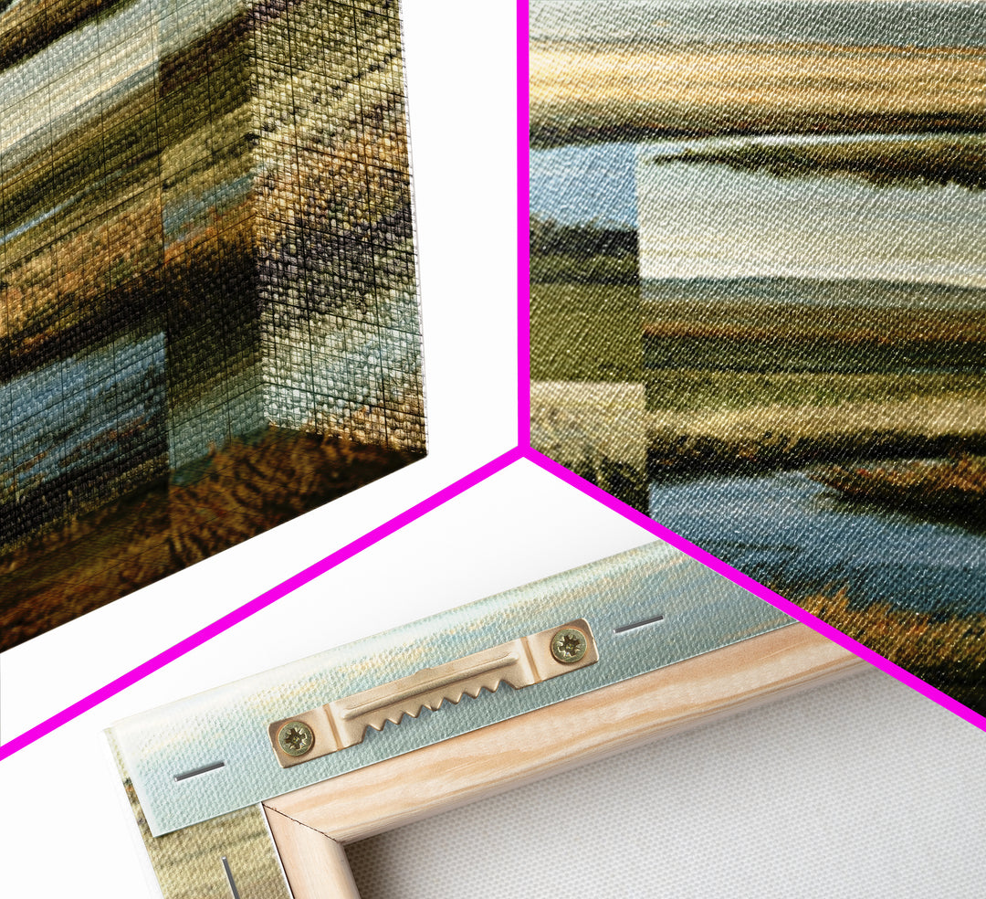 Bohemian Patchwork Landscape Canvas Print, Eclectic Art, Unique Wall Art, Living Room Decor, Fine Art, Eclectic, Home Decor, ECL-1x3-60