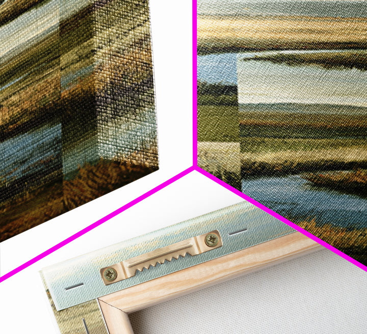 Bohemian Patchwork Landscape Canvas Print, Eclectic Art, Unique Wall Art, Living Room Decor, Fine Art, Eclectic, Home Decor, ECL-1x3-60