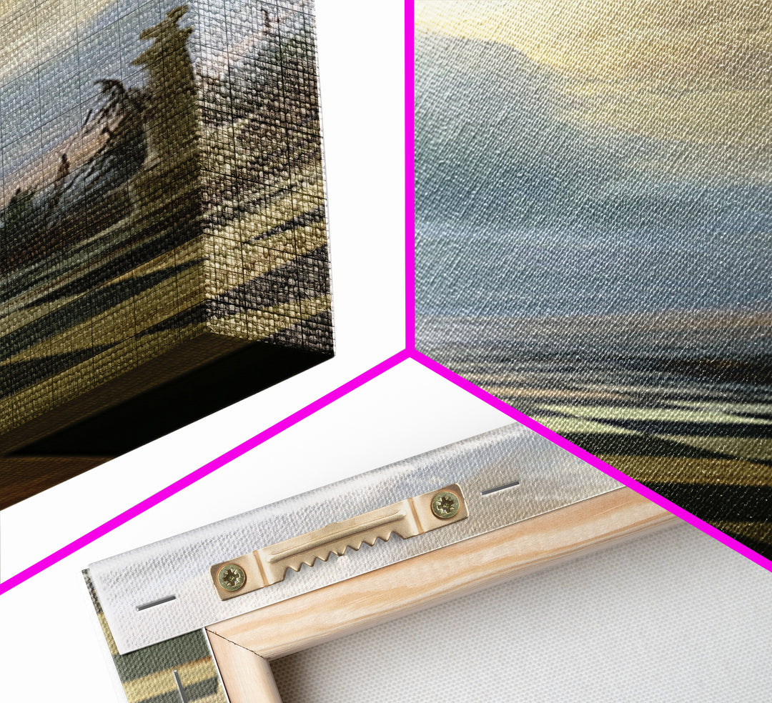 Playful Checkerboard Landscape Framed Canvas Print, Eclectic Art, Large Wall Art, Living Room Decor, Fine Art, Eclectic, ECL-1x3-69