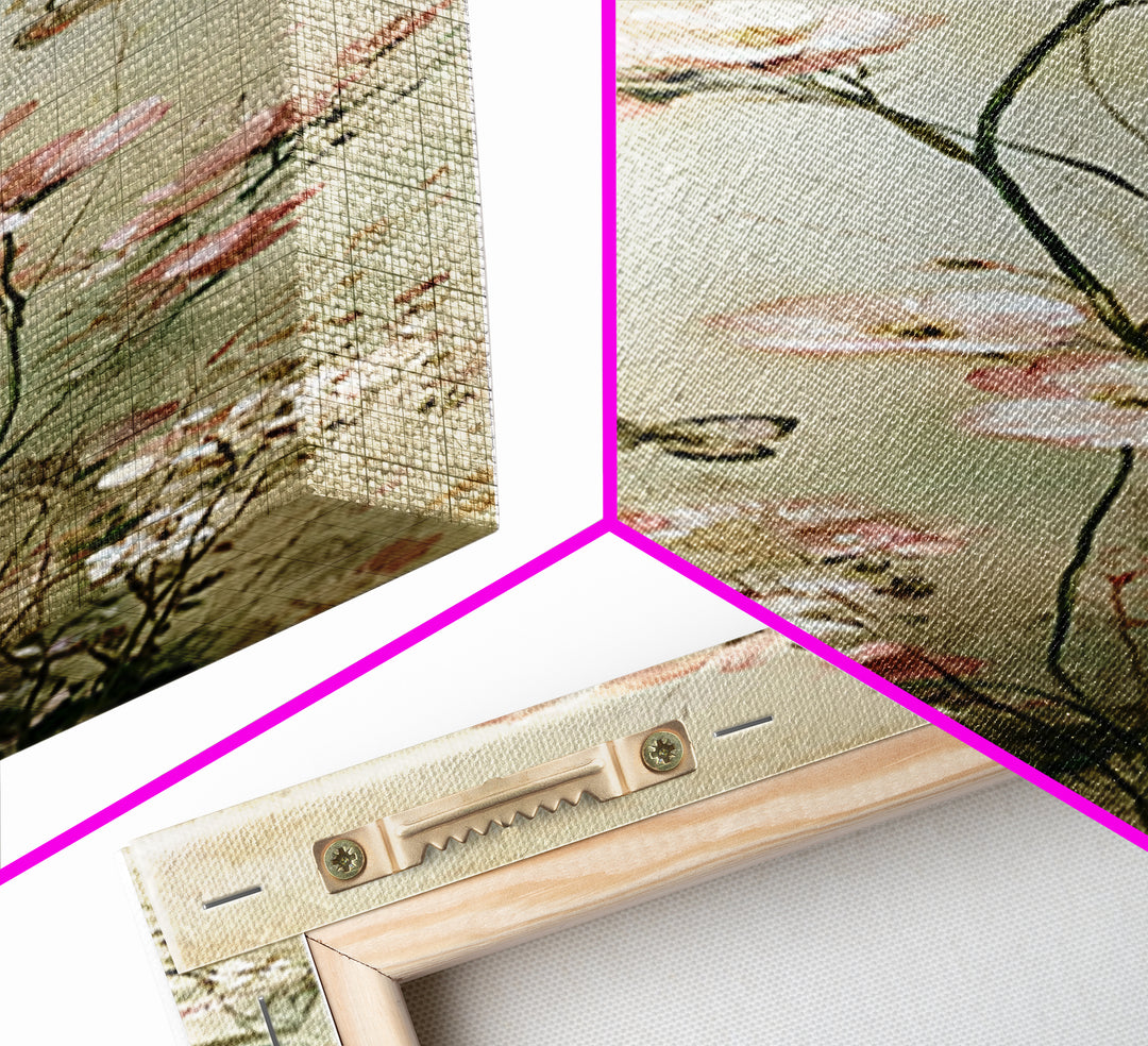 Botanical Collage with Butterflies and Old Paper Canvas Print, Eclectic Art, Printable, Living Room Decor, Fine Art, Eclectic, ECL-1x3-97