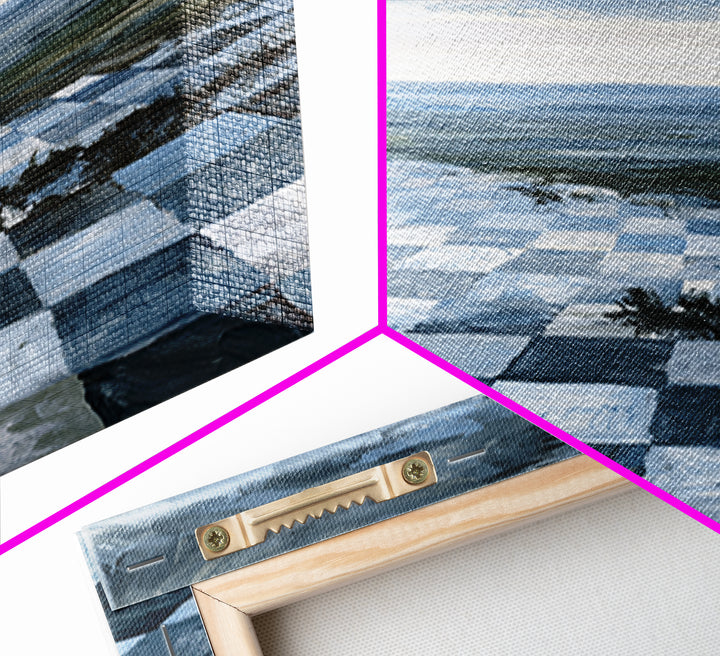 Playful Checkerboard Landscape Canvas Print, Eclectic Art, Modern Decor, Living Room Decor, Oil Painting, Eclectic, Wall Decor, ECL-2x3-65