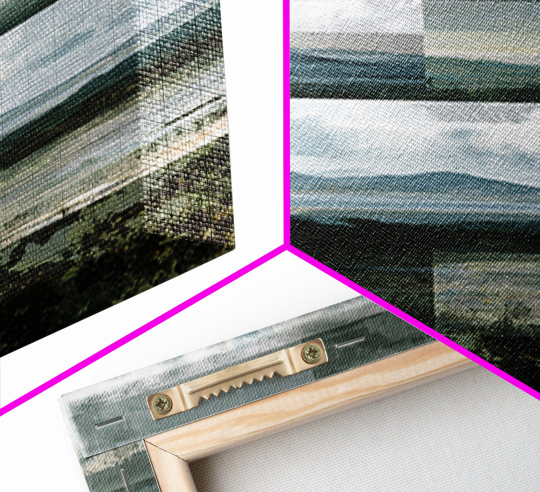 Bohemian Patchwork Landscape Framed Canvas Print, Eclectic Art, Room Decor, Living Room Decor, Fine Art, Eclectic, Artwork, ECL-2x3-8