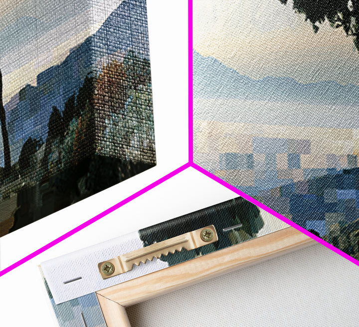 Playful Checkerboard Landscape Canvas Print, Eclectic Art, Minimalist Decor, Living Room Decor, Fine Art, Eclectic, ECL-3x1-25