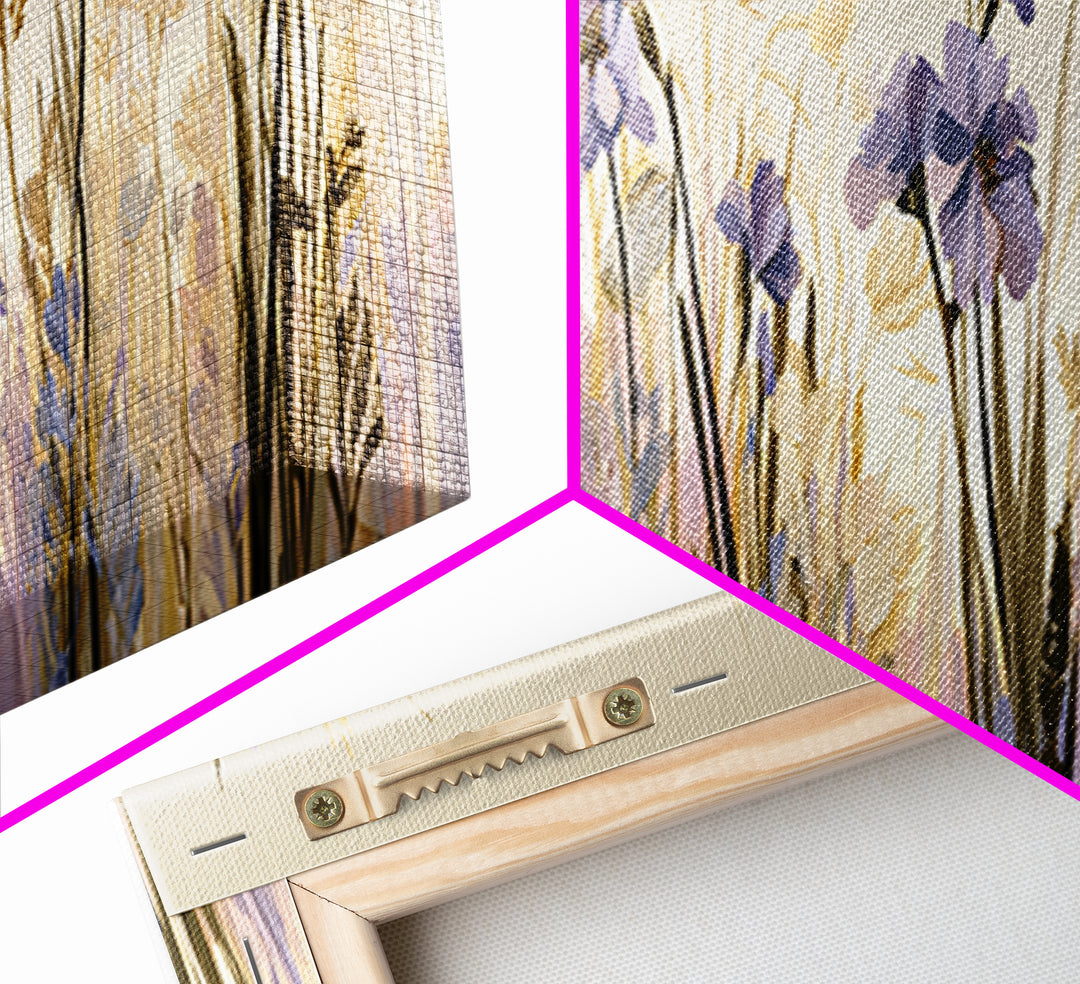 Botanical Collage with Butterflies and Old Paper Canvas Print, Eclectic Art, Unique Wall Art, Living Room Decor, Eclectic, ECL-3x1-5