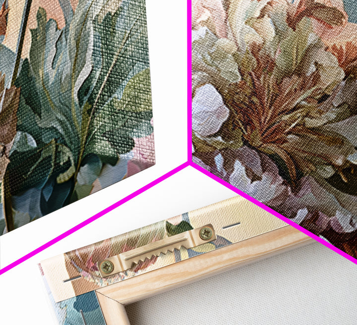 Matisse Inspired Cutouts with Botanical Details Canvas Print, Eclectic Art, Unique Wall Art, Living Room Decor, Eclectic, ECL-3x2-10
