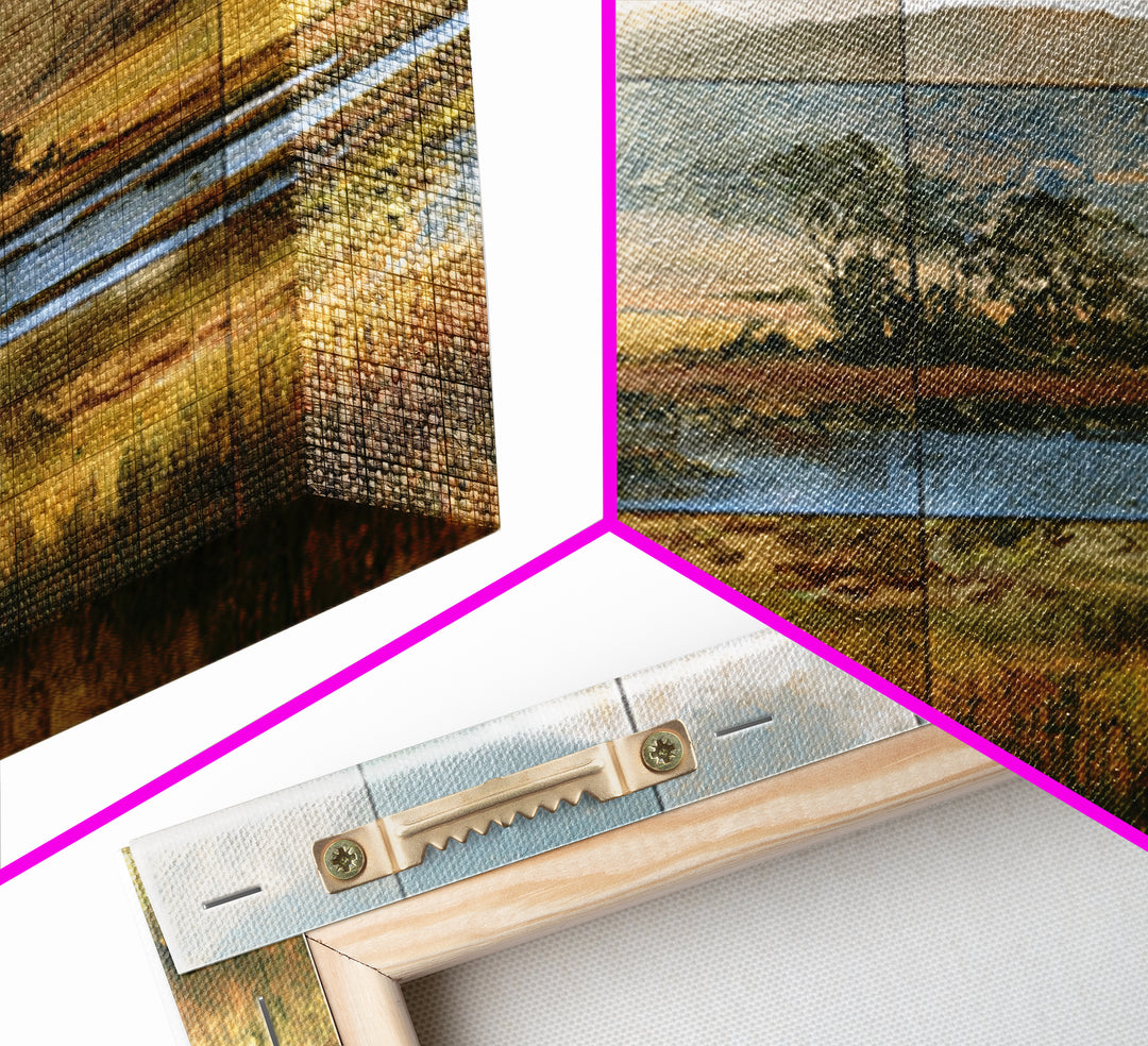 Bohemian Patchwork Landscape Canvas Print, Eclectic Art, Fine Art Print, Living Room Decor, Fine Art, Eclectic, Digital Prints, ECL-3x2-4