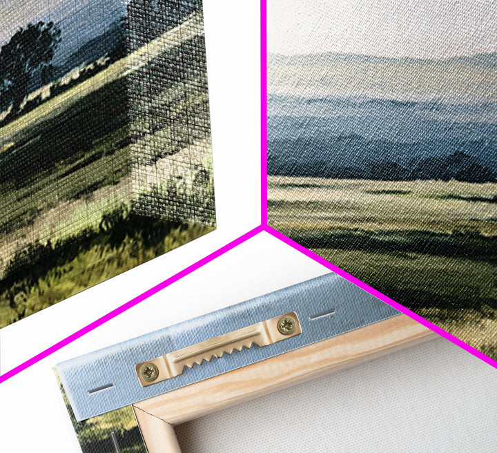 Bohemian Patchwork Landscape Canvas Print, Eclectic Art, Wall Decor, Living Room Decor, Fine Art, Eclectic, Boho, Artwork, ECL-3x2-52
