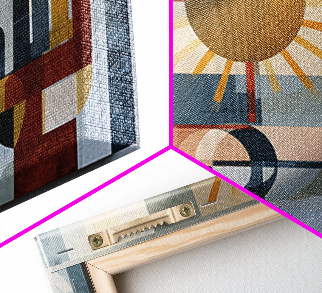 Geometric Sun and Hand Motif Canvas Print, Eclectic Art, Fine Art Print, Living Room Decor, Abstract Art, Eclectic, ECL-3x2-67