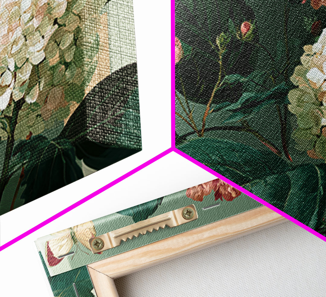 Botanical Collage with Butterflies and Old Paper Canvas Print, Eclectic Art, Printable, Living Room Decor, Fine Art, Eclectic, ECL-3x2-89