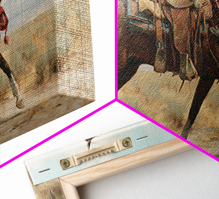 Arabian Horse with Ornate Tack and Silk Framed Canvas Print, Equestrian Art, Contemporary Art, Living Room Decor, Equestrian, EQU-2x1-83
