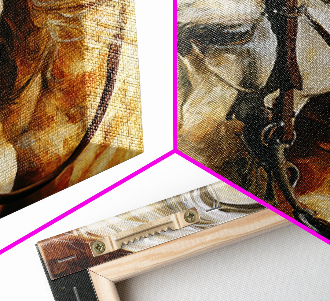 Horse Mane Flowing Like Abstract Waves Canvas Print, Equestrian Art, Living Room Decor, Abstract Art, Equestrian, EQU-2x3-99