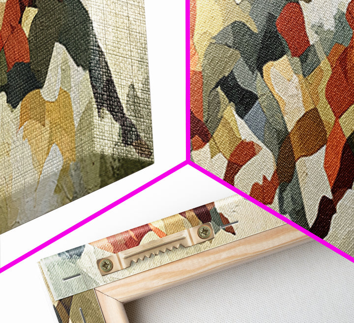 Dancer Figure Fractured into Vibrant Movement Canvas Print, Expressionist Art, Modern Decor, Living Room Decor, Expression, EXP-3x1-44