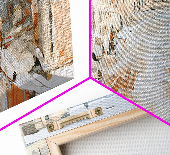 Distorted City Street Canvas Print, Expressionist Art, Modern Decor, Living Room Decor, Fine Art, Expression, Wall Decor, EXP-3x2-29