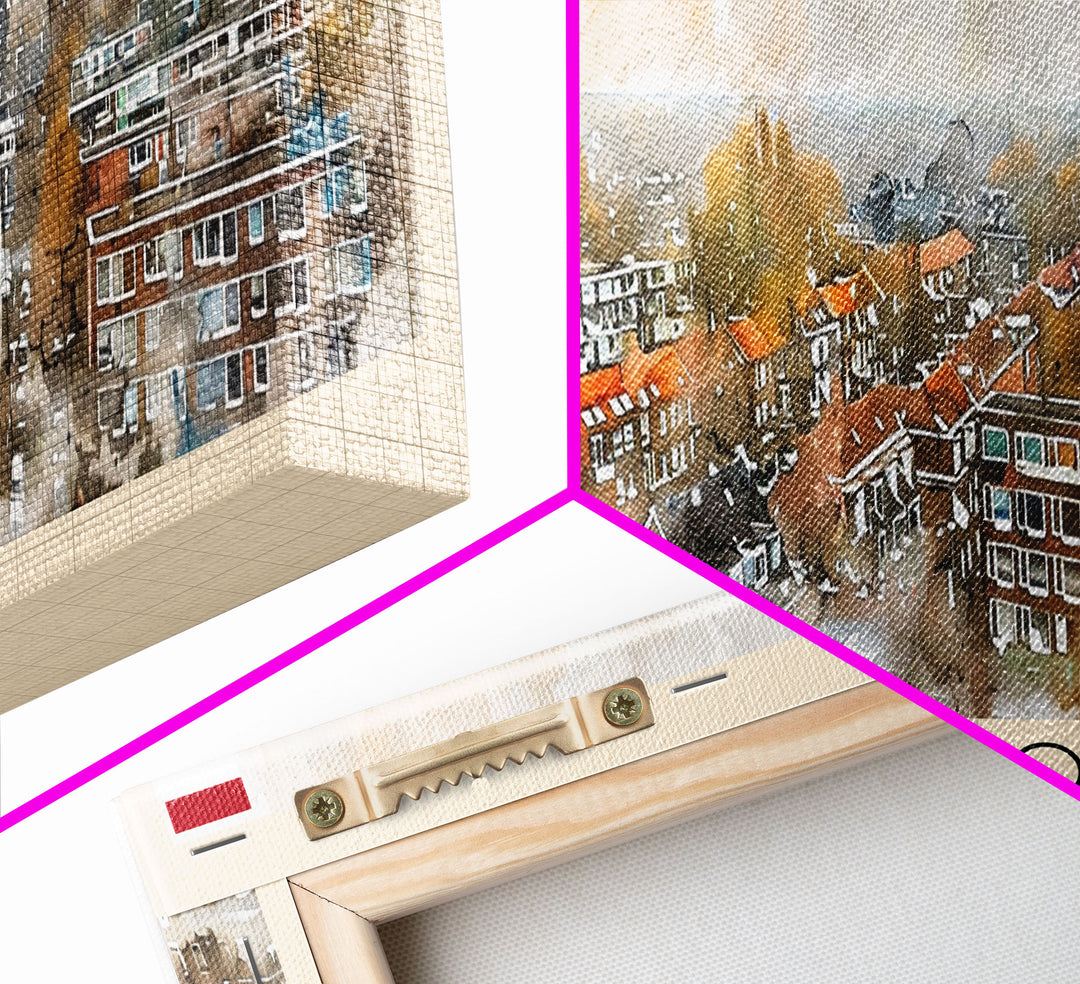 Apeldoorn Netherlands Travel Print Wall Art, Panoramic City Art, Travel Art, Wall Decor, Vacation Gift, Framed Canvas Print Or Metal Art
