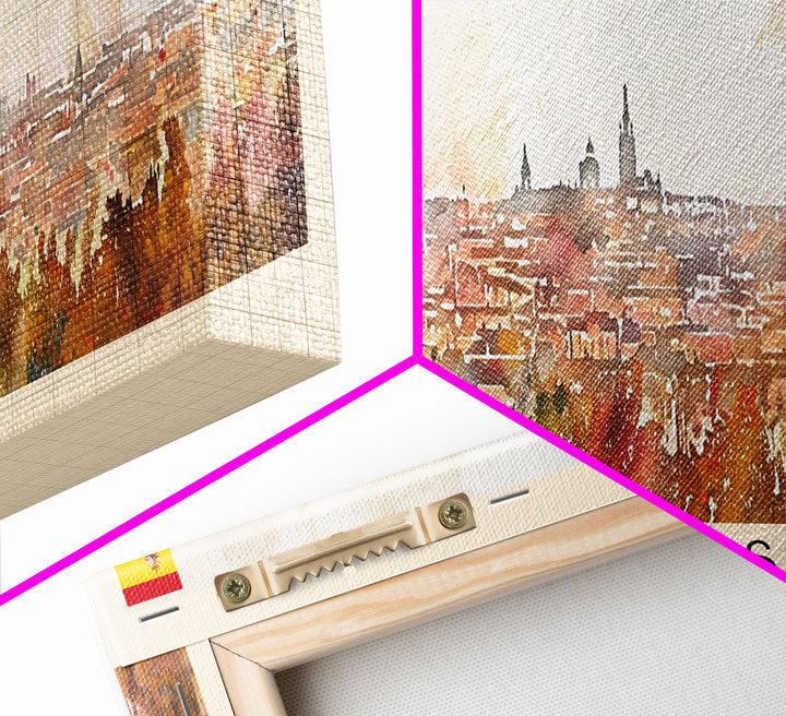 Bordeaux France Panoramic Travel Poster, Framed Canvas Print or Metal Wall Art, Travel Art, Home Decor, Panoramic Painting, Midcentury Art