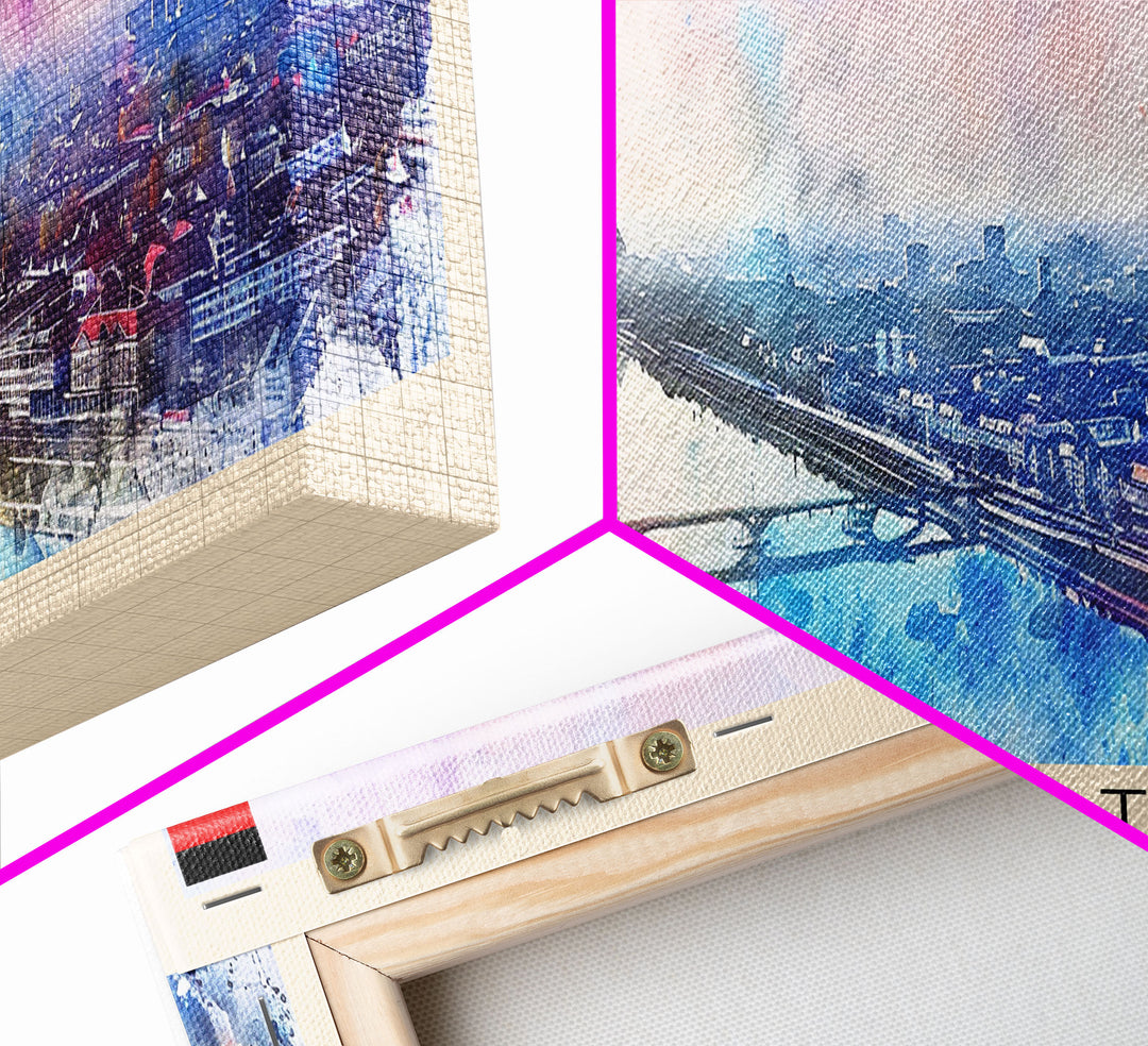 Chemnitz Germany Wall Art, Panoramic Travel Poster, Panoramic Framed Canvas Print, City Wall Art, Wall Hanging Home Decor, Travel Art