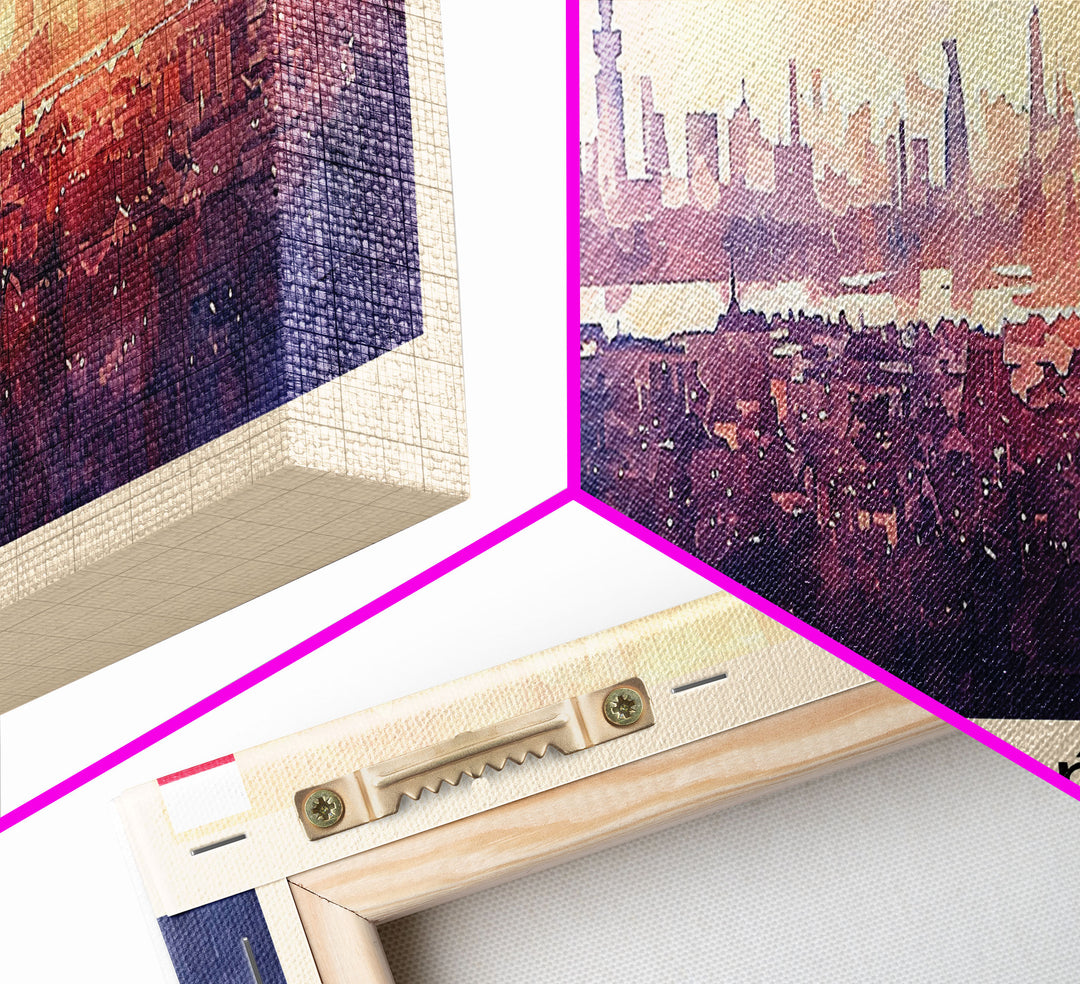 Pozna Poland Travel Art, City Art, Framed Canvas Print or Metal Wall Art, Europe Travel Poster, Panoramic Wall Art, Extra Wide Wall Art