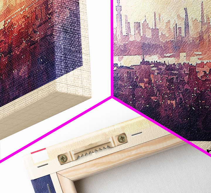 Pozna Poland Travel Art, City Art, Framed Canvas Print or Metal Wall Art, Europe Travel Poster, Panoramic Wall Art, Extra Wide Wall Art