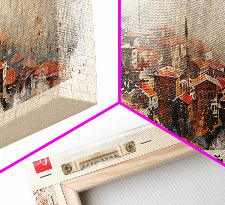 Elaz Turkey Wall Art, Panoramic Travel Poster, Panoramic Framed Canvas Print, City Wall Art, Wall Hanging Home Decor, Travel Art