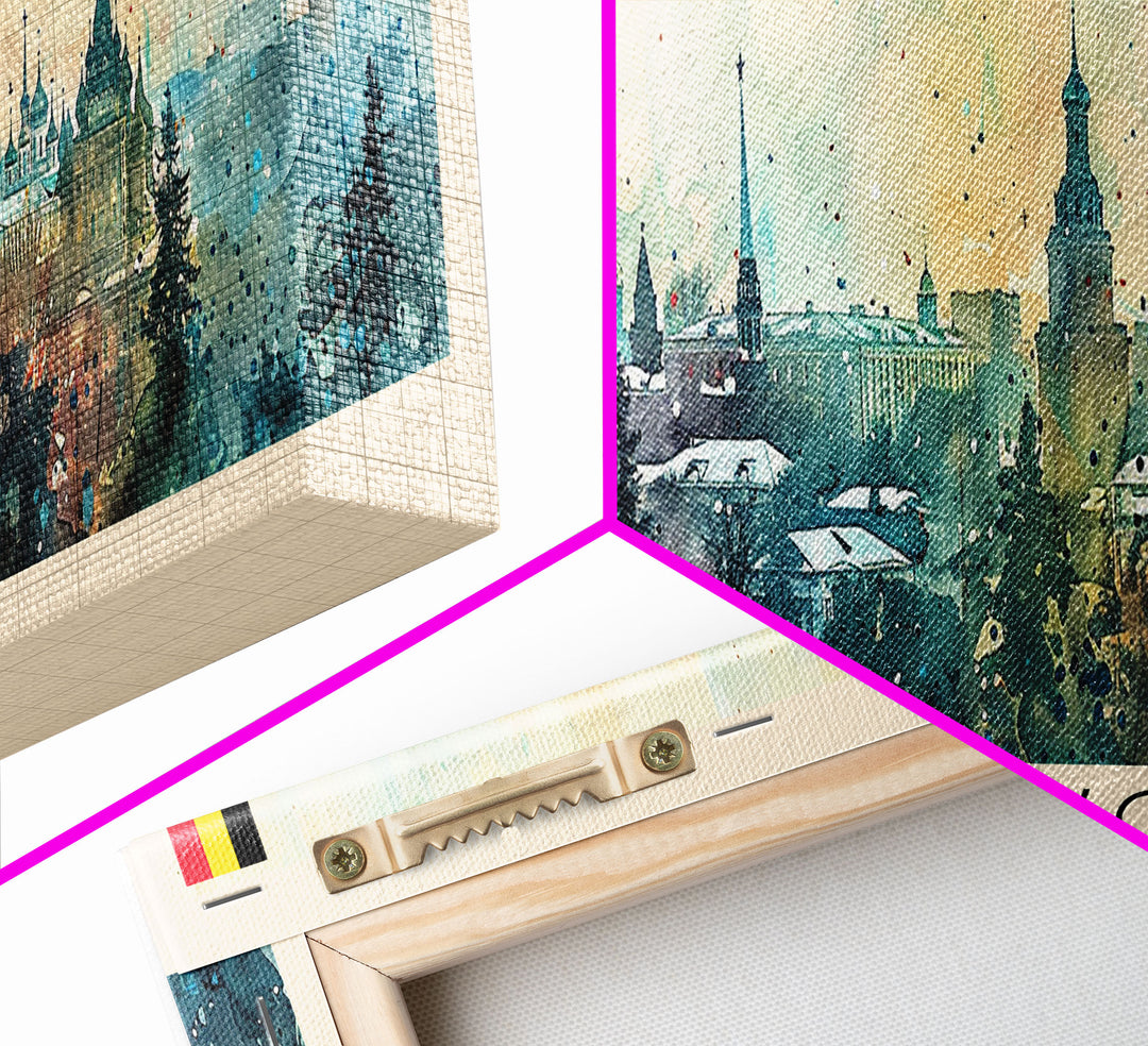 Korolyov Russia Wall Art, Panoramic Travel Poster, Panoramic Framed Canvas Print, City Wall Art, Wall Hanging Home Decor, Travel Art