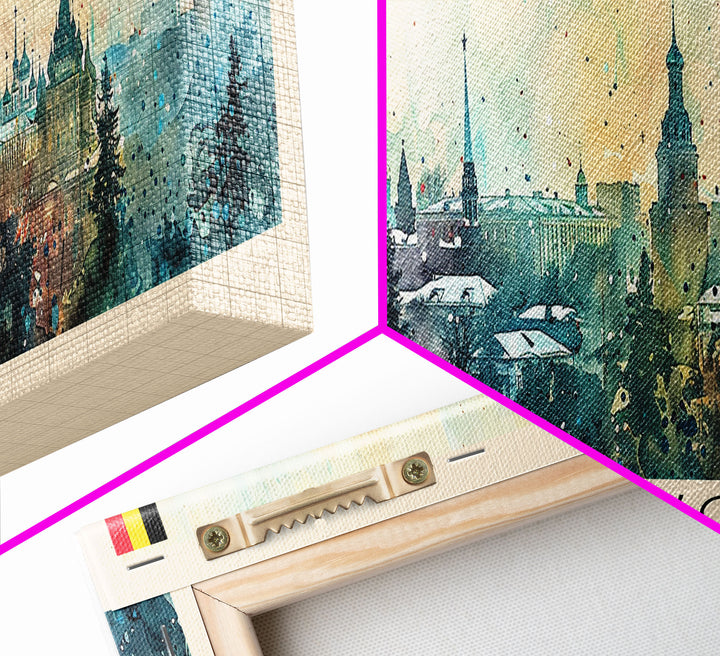 Korolyov Russia Wall Art, Panoramic Travel Poster, Panoramic Framed Canvas Print, City Wall Art, Wall Hanging Home Decor, Travel Art