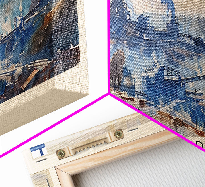 KryvyiRih Ukraine Panoramic Travel Poster, Framed Canvas Print or Metal Wall Art, Travel Art, Home Decor, Panoramic Painting, Midcentury Art