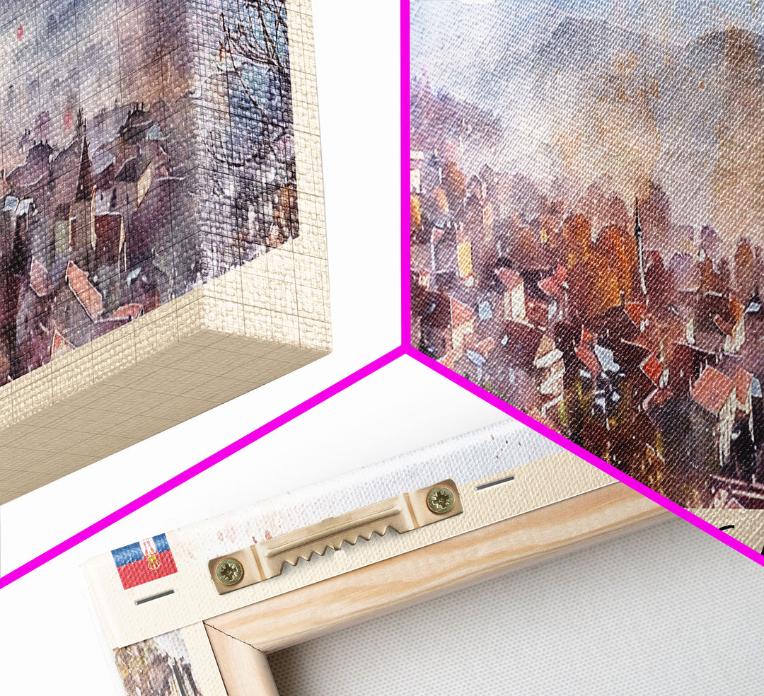 Loznica Serbia Wall Art, Panoramic Travel Poster, Panoramic Framed Canvas Print, City Wall Art, Wall Hanging Home Decor, Travel Art