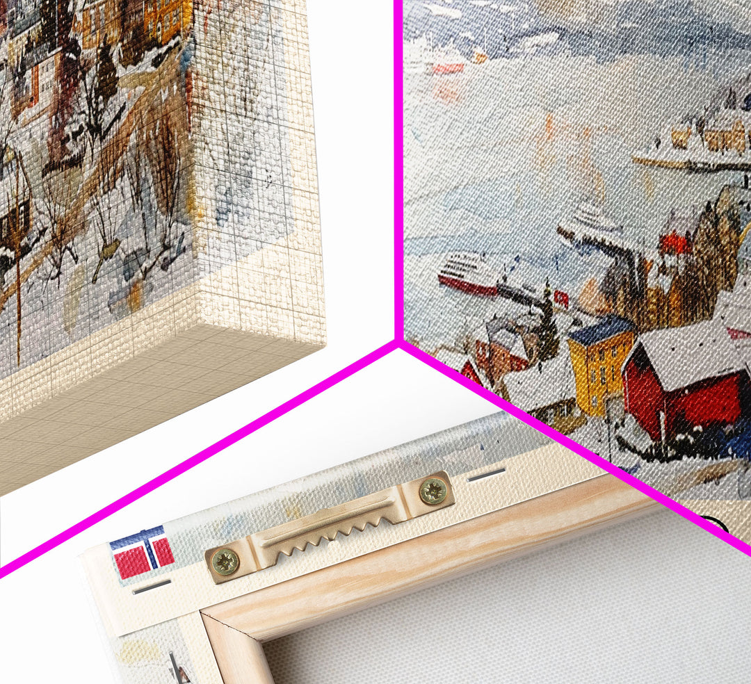 Oslo Norway Travel Art, City Art, Framed Canvas Print or Metal Wall Art, Europe Travel Poster, Panoramic Wall Art, Extra Wide Wall Art